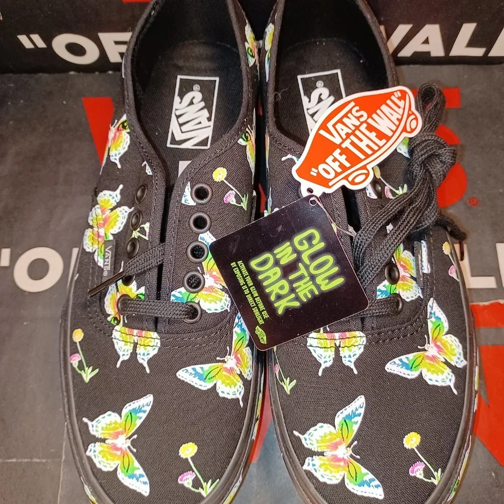 Vans Men's 4/Women's 5.5 Authentic Stacked Morph Blackout Glow In The Dark